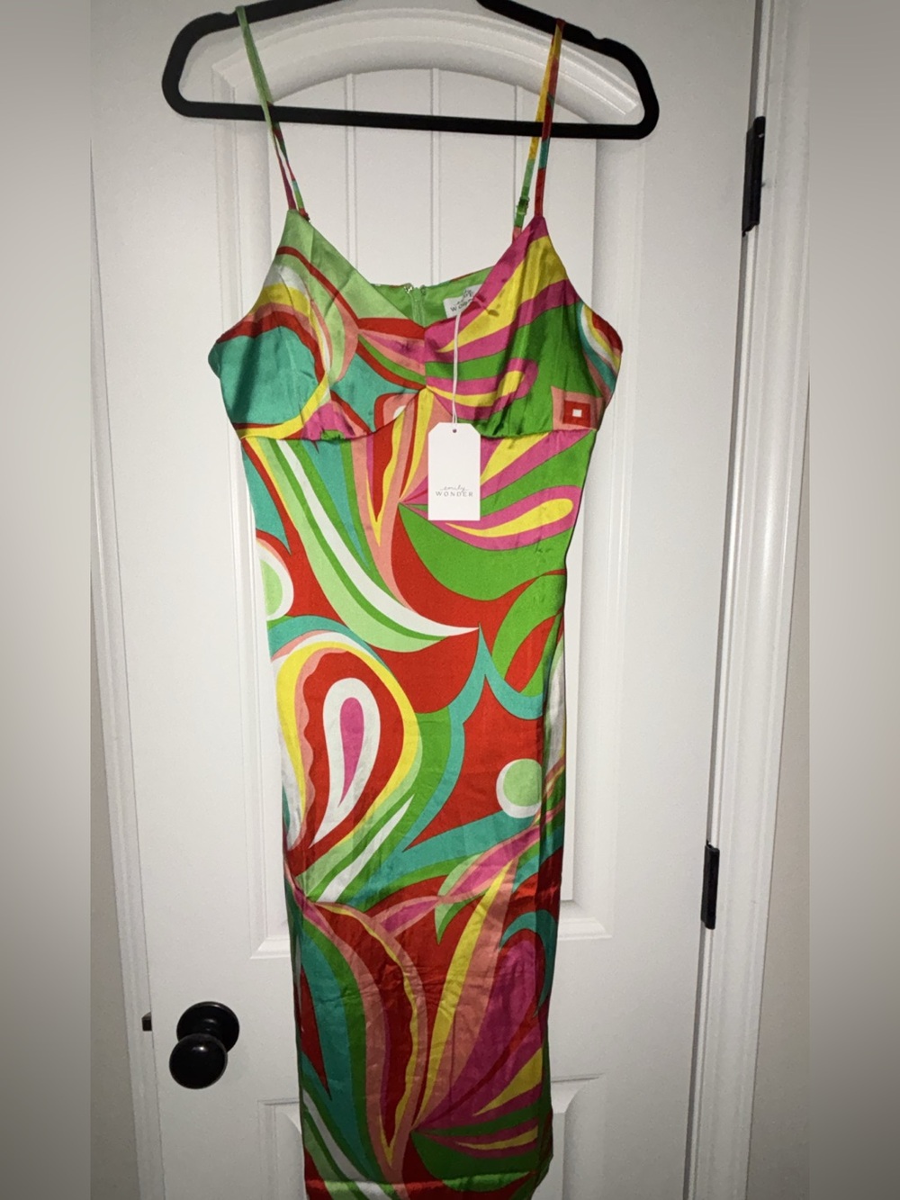 Emily Wonder - Vibrant Multicolor Print Slip Dress